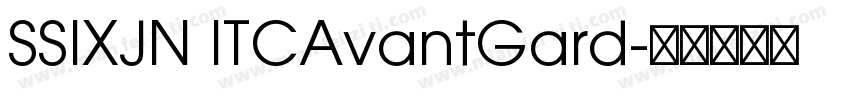 SSIXJN ITCAvantGard字体转换